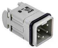 10431000 EPIC Heavy Duty Power Connector Insert, 10A, Male, H-A Series, 4 Contacts