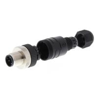 y92e-mm12pvc4sconf-l Omron Circular Connector, 4 Contacts, M12 Connector, Plug