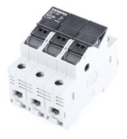 3nc1093 Siemens 32A Rail Mount Fuse Holder for 10 x 38mm Fuse, 3P, 690V ac