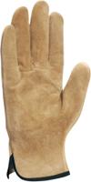 fib49-t10 Delta Plus FIB49 Beige Leather Work Gloves, Size 10, Uncoated Coating