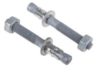 908-6696 RS PRO Carbon Steel Anchor Bolt M10 x 80mm, 10mm Fixing Hole