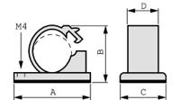 rnd-475-00317 Cable Clamp ø7.5mm PU=Pack of 100 pieces