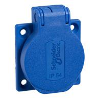 pks51b Schneider Electric, Mureva IP54 Blue Flush Mount 2P+E Socket Socket, Rated At 10 → 16A, 250 V