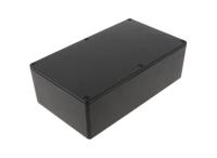 1590r1bk Hammond 1590 Series Black Die Cast Aluminium Enclosure, IP54, Black Lid, 192 x 112 x 61mm