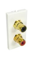 286-2969 RS PRO 25 mm 2 Way Female RCA Audio & Video Faceplate