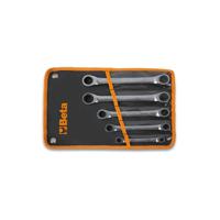 195b5 BETA 5-Piece Ratchet Spanner Set, 8 x 10 mm, 12 x 13 mm, 14 x 15 mm, 16 x 18 mm, 17 x 19 mm, Chrome Vanadium