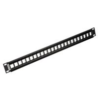 26110357-5 Roline Cat5, Cat6 24 Port RJ45 Keystone Patch Panel UTP Black