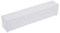 114585 Raaco Transparent PP Compartment Box, 47mm x 39mm x 218mm