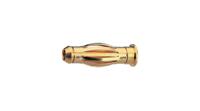 240110 Staubli Gold Plug Banana Connector, 2mm Connector, Solder Termination, 25A, 30 → 60V, Gold Plating