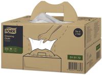 510172 Tork White Non Woven Fabric Cloths for Multipurpose Cleaning, Box of 210, 41.5 x 35.5cm, Repeat Use