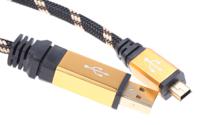 11028821-10 Roline USB 2.0, Male USB A to Male Mini USB B, 800mm