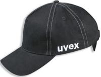 9794401 uvex Black Standard Peak Bump Cap, ABS Protective Material