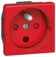 0-771-14 Legrand Mosaïc Red 1 Gang Plug Socket, 16A, Type E - French, Indoor Use