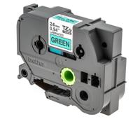 tze-751 Brother Black on Green Label Printer Tape, 8 m Length, 24 mm Width