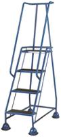 669-3734 RS PRO 4 Tread Steel Steps 1.03m Platform Height, Blue