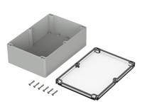 02240300 Bopla Euromas Series Light Grey Polycarbonate Enclosure, IP65, IK07, Transparent Lid, 240.3 x 160.3 x 90mm