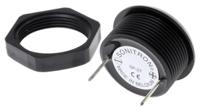 sp27-grey Sonitron 94dB Panel Mount Continuous Internal Piezo Buzzer, 36.5 x 19mm, 3.5V dc Min, 9V dc Max