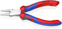 22-05-160 Knipex Round Nose Pliers, 160 mm Overall, Pointed, Straight Tip, 30mm Jaw