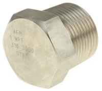 222-6620 RS PRO Stainless Steel Pipe Fitting Hexagon Plug, Male NPT 1in