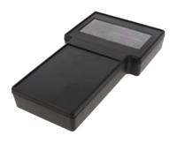 1592etcdbk Hammond 1592 Series Black ABS Hand Held Enclosure, Integral Battery Compartment, Display Window, IP68, 130 x 234 x 34mm