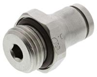 3601-06-13 Legris LF3600 Series Straight Threaded Adaptor, G 1/4 Male to Push In 6 mm, Threaded-to-Tube Connection Style