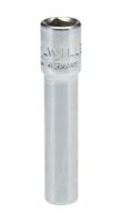 01240006 STAHLWILLE 1/4 in Drive 6mm Deep Socket, 12 point, 6mm, 50 mm Overall Length