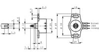 sp-2841-308-000-001 Novotechnik SP2800 Series Angular Potentiometer Position Sensor, Resistive Signal