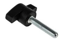 478-484 RS PRO Black Wing Clamping Knob, M6, Threaded Stud
