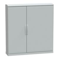 nsyplazt12123g Schneider Electric PanelSeT Series Fibreglass Reinforced Polyester Double-Door-Door Floor Standing Enclosure, Opaque