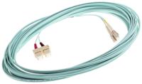 121-3942 RS PRO LC to SC Duplex Multi Mode OM4 Fibre Optic Cable, 900μm, Blue, 10m