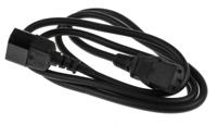 137-3380 RS PRO Straight IEC C13 Socket to Straight IEC C14 Plug Power Cord, 1.5m
