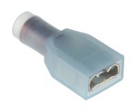 735160 TE Connectivity PIDG FASTON .250 Blue Insulated Female Spade Connector, Receptacle, 6.35 x 0.81mm Tab Size, 2.5mm² to