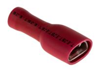 flvddf125-250a-s-lf JST FLVDDF Red Insulated Female Spade Connector, Receptacle, 6.35 x 0.8mm Tab Size, 0.25mm² to 1.65mm²