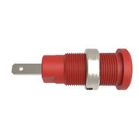 rs-seb-8660-ni-rt Schutzinger Red Female Banana Connector, 2mm Connector, Tab Termination, 10A, 600V, Nickel Plating