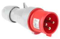 5-552-38 Legrand, P17 Tempra Pro IP44 Red Cable Mount 3P + E Industrial Power Plug, Rated At 32A, 415 V