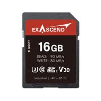 ex16gsdv30-pide Exascend 16 GB Industrial SDHC SD Card, Class 10, UHS-1 (U3), V30
