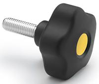 169903-c9 Elesa 169903-C9 Black Hex Clamping Knob, M6, Threaded Stud