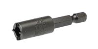 08230001 STAHLWILLE 1/4 in Drive Bit Socket, Hex Bit, 6.3mm, 50 mm Overall Length