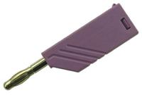 934100109 Hirschmann Test & Measurement Violet Male Banana Plug, 4 mm Connector, Screw Termination, 24A, 30 V ac, 60V dc, Nickel
