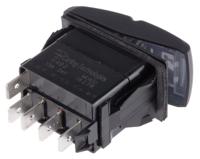 v4b2hwvc-fdalav-1 Carling Technologies Illuminated SPST, On-(On) Rocker Switch Panel Mount