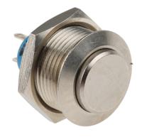 9633ax1146 APEM Push Button Switch, Momentary, Panel Mount, 19.2mm Cutout, SPST, 30V dc, IP54