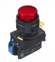 yw1l-m2e10q4r Idec YW Series Illuminated Push Button Complete Unit, Panel Mount, 22mm Cutout, SPST, IP65