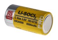 183-5710 RS PRO 3.6V Lithium Thionyl Chloride C Battery
