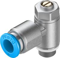 grlz-18-qs-8-d Festo GRLZ Series Tube Flow Regulator, 8mm Tube Inlet Port x G 1/8 Male Outlet Port, 193159