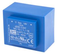 vc-10118 Block 18V ac 1 Output Through Hole PCB Transformer, 10VA
