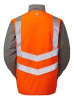 pr498-r-xl PULSAR Orange Breathable Hi Vis Bodywarmer, XL