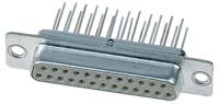 09670094755 HARTING D-Sub 9 Way Through Hole D-sub Connector Socket, 2.74mm Pitch, with Fixing Flange (Feed Through Hole Dia. 3.1