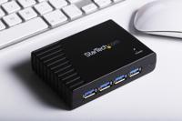 st4300usb3gb StarTech.com 4 Port USB 3.0 USB A  Hub, AC Adapter - UK Plug Powered, 95 x 68 x 23mm