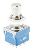 846-6736 RS PRO Push Button Switch, Latching, PCB, 12.2mm Cutout, 3PDT