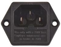 3-1609115-3 TE Connectivity 10A, 250 V ac Male Flange Mount IEC Filter , Spade 2 Fuse